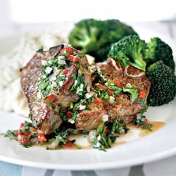 Lamb Chops with Herb Vinaigrette recipe