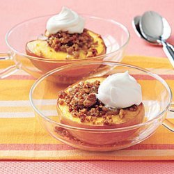 Roasted Peaches with Cookie Crumble recipe
