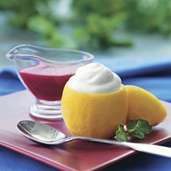 Lemon Chill With Raspberry Sauce recipe