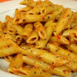 roasted red pepper and basil pesto penne recipe