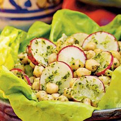 Chickpea Salad with Cilantro Dressing recipe