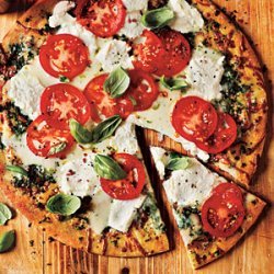 White Pizza with Tomato and Basil recipe