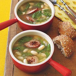 White Bean, Sausage and Spinach Soup recipe