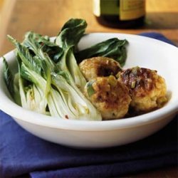 Turkey-Jasmine Rice Meatballs with Baby Bok Choy recipe