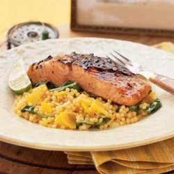 Ponzu Grilled Salmon with Golden Beet Couscous recipe
