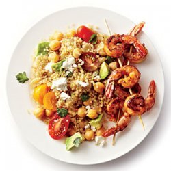 Spicy Grilled Shrimp with Quinoa Salad recipe