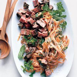 Moroccan Lamb Salad With Carrots and Mint recipe