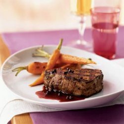 Filet Mignon with Red Currant-Green Peppercorn Sauce recipe
