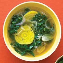 Golden Beet and Beet Greens Soup recipe
