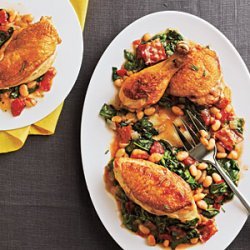 Tuscan Baked Chicken and Beans recipe