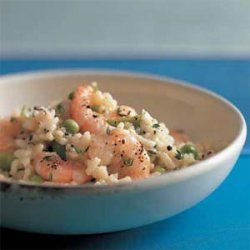 Risotto with Snow Peas and Shrimp recipe