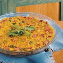 Broccoli Ham Quiche (microwave) recipe
