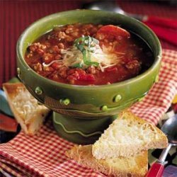 Italian-Style Beef-and-Pepperoni Soup recipe