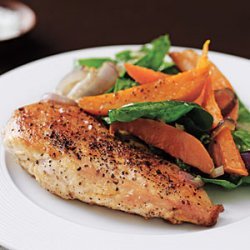 Chicken with Roasted Sweet Potato Salad recipe