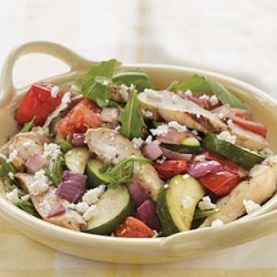 Grilled Chicken and Vegetable Arugula Salad recipe