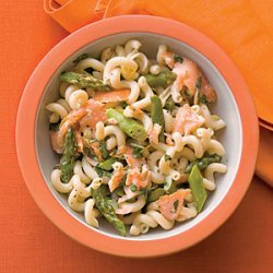 Asparagus, Salmon, and Basil Pasta recipe