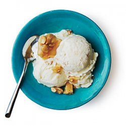 Tangy Ice Cream with Cashew Brittle recipe