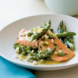 Salmon with Spring Vegetables recipe