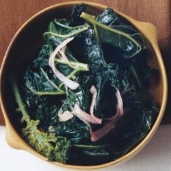 Kale with Pickled Shallots recipe