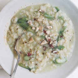 Barley Risotto with Asparagus and Hazelnuts recipe