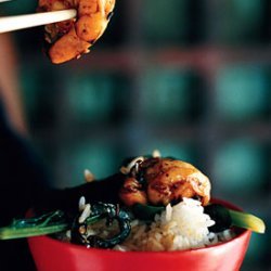 Black-Bean Shrimp with Chinese Broccoli recipe