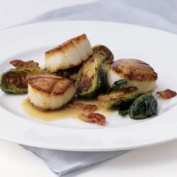 Seared Scallops with Brussels Sprouts and Bacon recipe