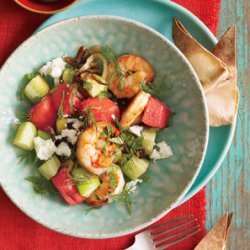 Shrimp and Watermelon Skillet recipe