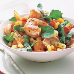 Shrimp and Vegetable Salad with Roasted-Tomato Vinaigrette recipe