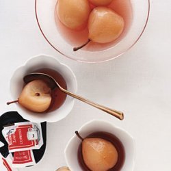 Champagne-Poached Pears recipe