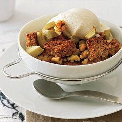 Apple and Walnut Whole-Wheat Bread Pudding recipe