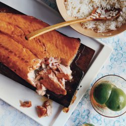 Planked Salmon with Coconut Rice recipe