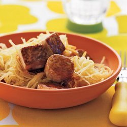 Maple-Glazed Tofu with Spaghetti Squash recipe