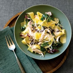 Pappardelle with Chicken and Winter Greens recipe