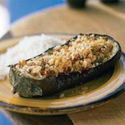Baked Eggplant with Savory Cheese Stuffing recipe