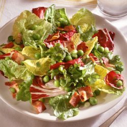 Wilted Greens with Warm Bacon Dressing recipe