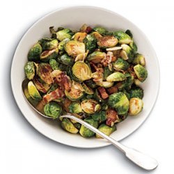 Brussels Sprouts with Bacon, Garlic, and Shallots recipe
