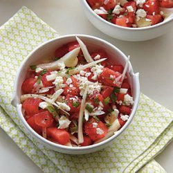 Watermelon and Fennel Salad with Honey-Lime Vinaigrette recipe