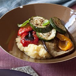 Cheesy Polenta with Roasted Vegetables recipe