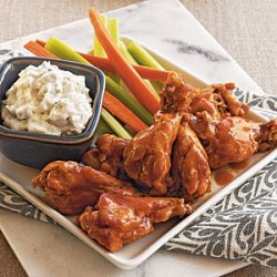 Buffalo-Style Drummettes with Blue Cheese Dip recipe
