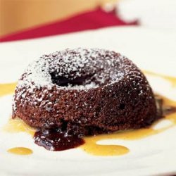 Chocolate Lava Cakes with Pistachio Cream recipe