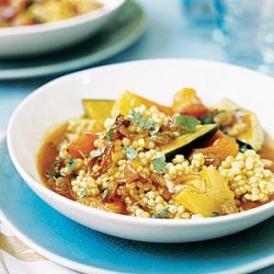 Pearl Couscous with Fall Vegetables and Caramelized Onions recipe