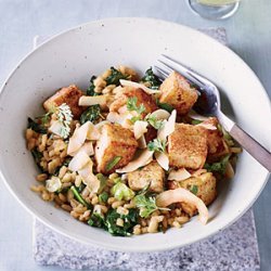 Five-Spice Tofu with Barley and Kale recipe