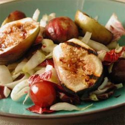 Warm Salad of Grilled Figs, Grapes, and Bitter Greens recipe