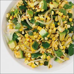 Grilled Corn Poblano Salad with Chipotle Vinaigrette recipe