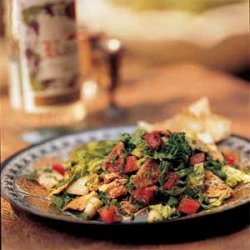 Fattoosh Mixed Herb and Toasted Pita Salad recipe