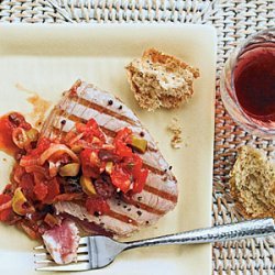 Grilled Tuna with Mediterranean Sauce recipe