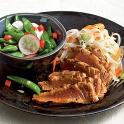 Grilled Lime-Soy Tuna with Noodles recipe