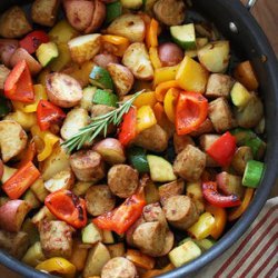 Summer Vegetables with Sausage and Potatoes recipe