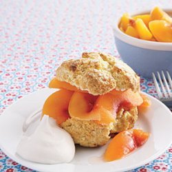 Cornmeal Peach Shortcakes recipe
