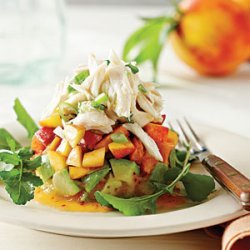 Crab Salad with Peaches and Avocados recipe